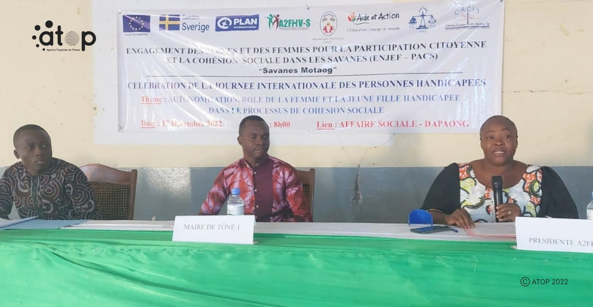 Tone : la journée internationale des personnes handicapées célébrée à Dapaong 1 atop.tg La table dhonneur