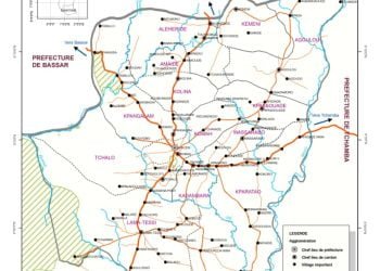 Carte postale de la préfecture de Tchaoudjo