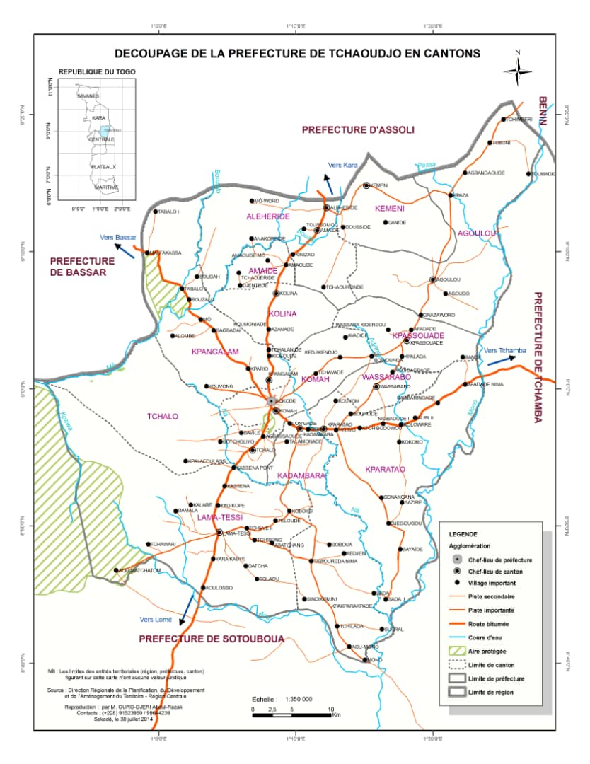 Atop.tg Carte postale de la prefecture de Tchaoudjo
