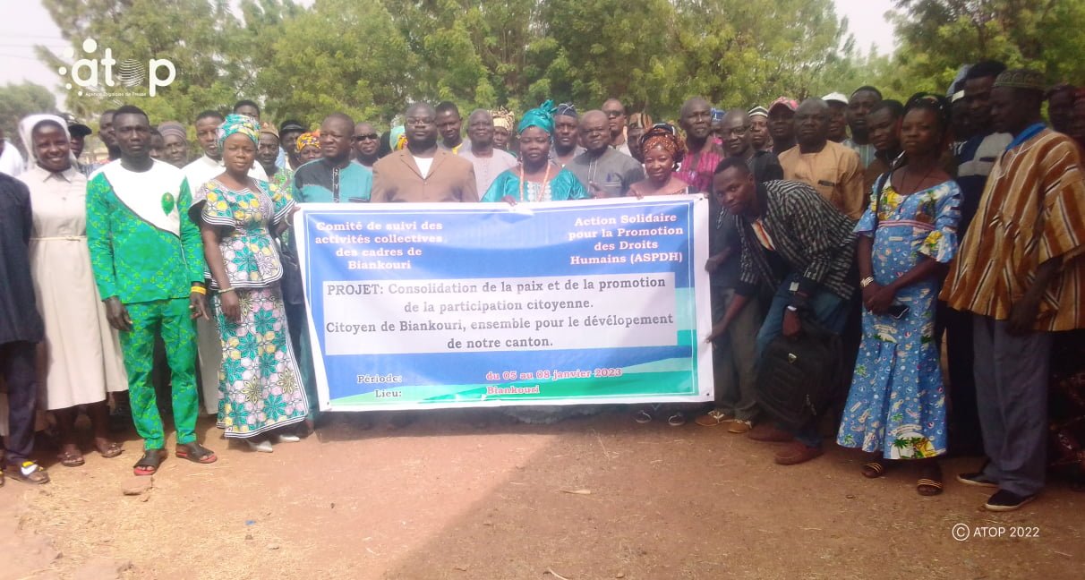 Atop.tg les acteurs locaux de biankouri sensibilises sur leurs capacites dans la consolidation de la