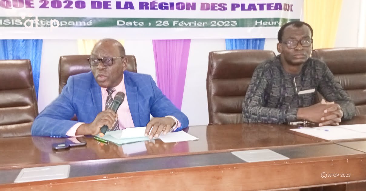Atop.tg planification du developpement lannuaire statistique 2020 de la region des Plateaux valide