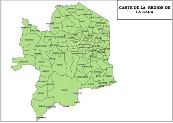 Cartes postales des préfectures du Togo