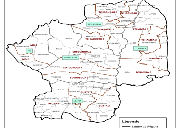 Cartes postales des préfectures du Togo