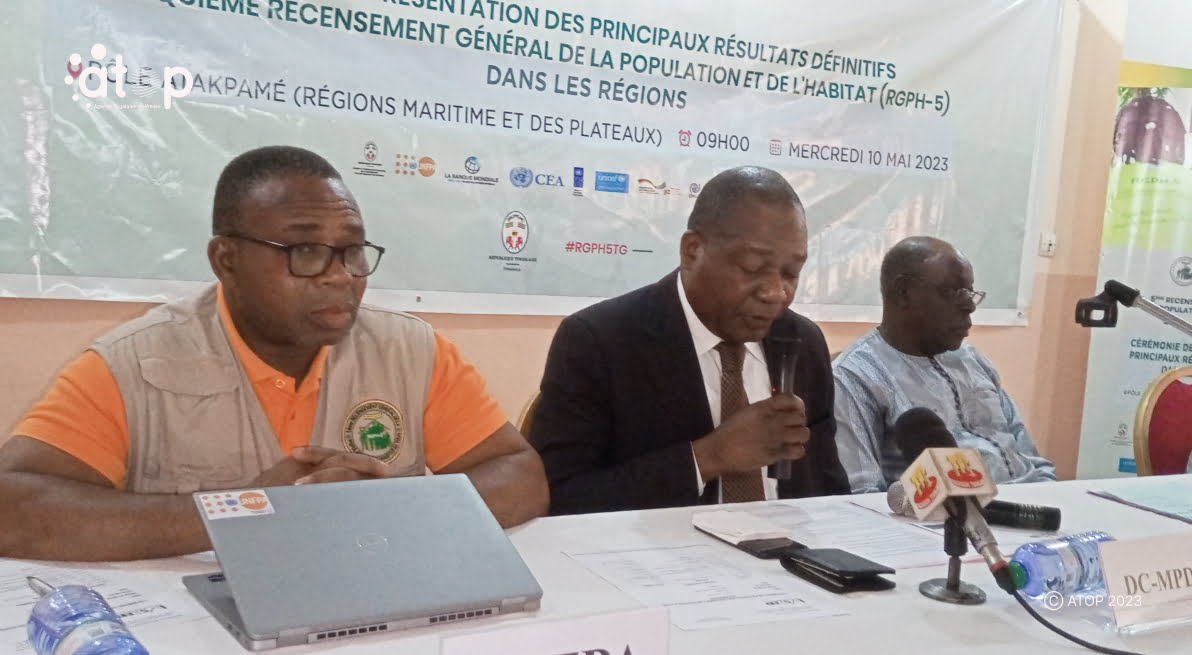 Atop.tg les resultats de la maritime et des plateaux presentes aux autorites locales concernees