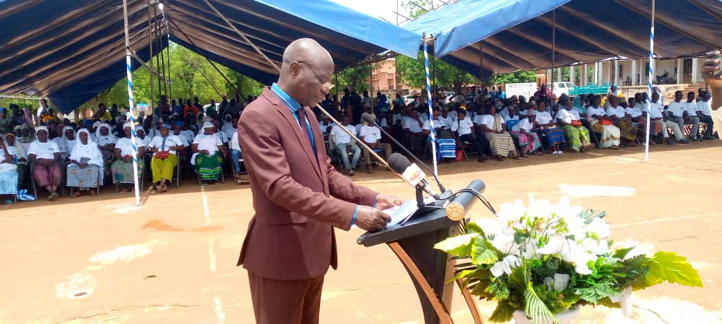 Le prefet Tchimbiandja lors de son allocution