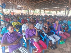 Les participants au cours de la sensibilisation