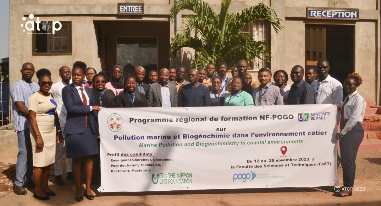 Kozah/pollution marine et biogéochimie en milieux côtiers : le programme régional de formation « NF-POGO » 2023 démarré 1 Atop.tg le programme regional de formation NF POGO 2023 demarre