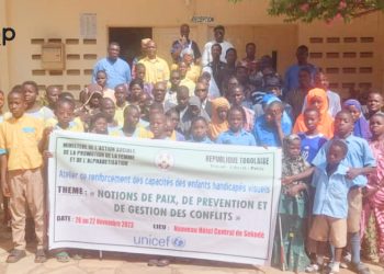 Tchaoudjo/Promotion et consolidation de la paix :  Des enfants handicapés auditifs renforcent leurs capacités à Sokodé