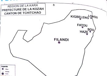 Kozah/ :   carte postale du canton de Tchitchao