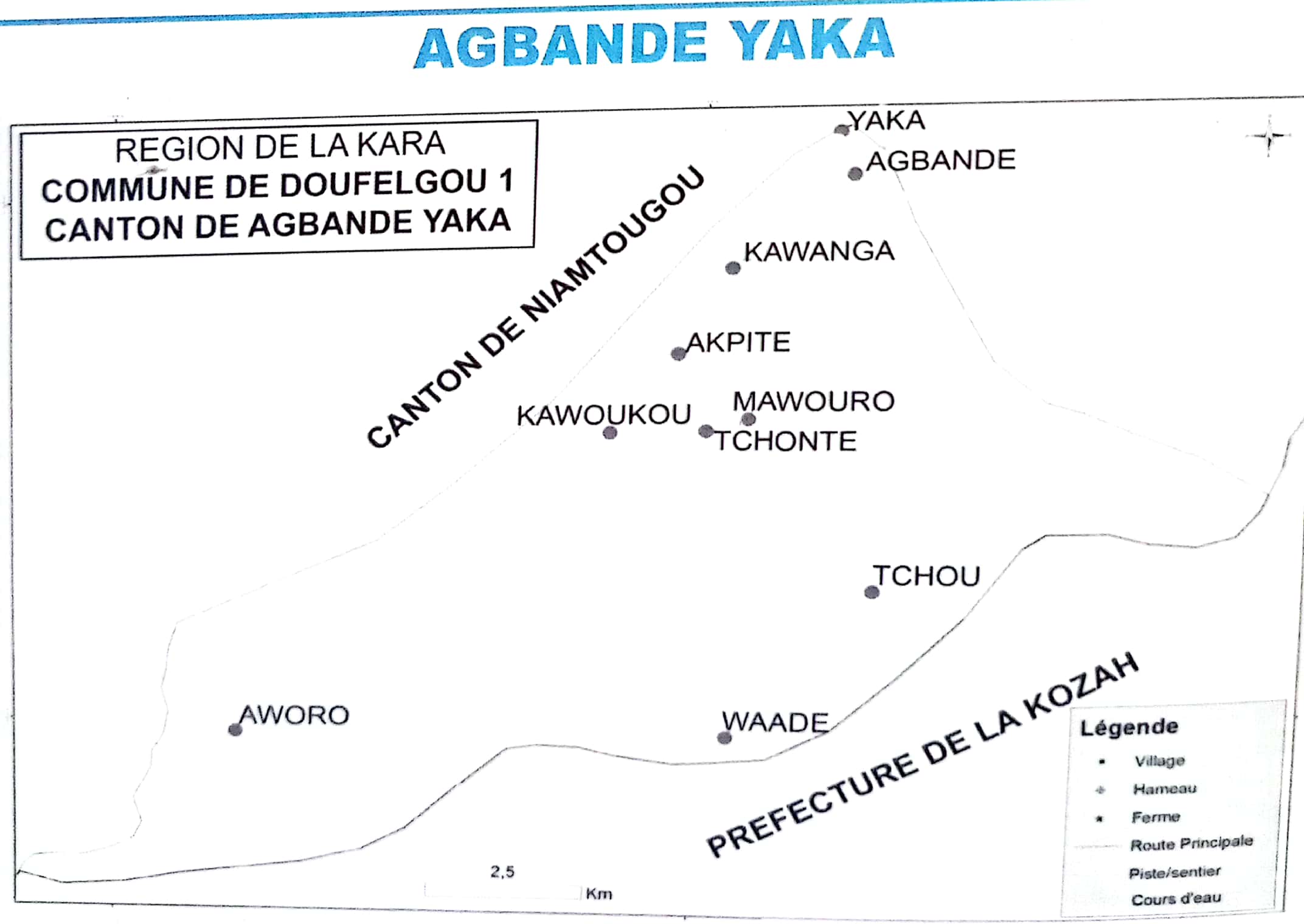 27 Carte geographique du canton dAgbande Yaka 1