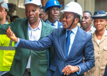 Visite du chantier du grand marche de Lomé : le président de l’Assemblée nationale constate l’état d’avancement des travaux