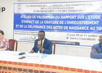 Zio : le rapport sur l’étude d’impact de la gratuite d’enregistrement et de délivrance des actes de naissance au Togo validé à Tsévié
