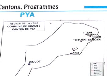 Kozah: carte postale du canton de Pya