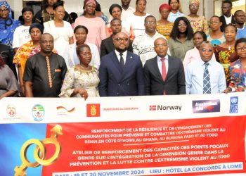 Prévention de l’extrémisme violent au Togo : les points focaux genre des ministères et institutions outillés