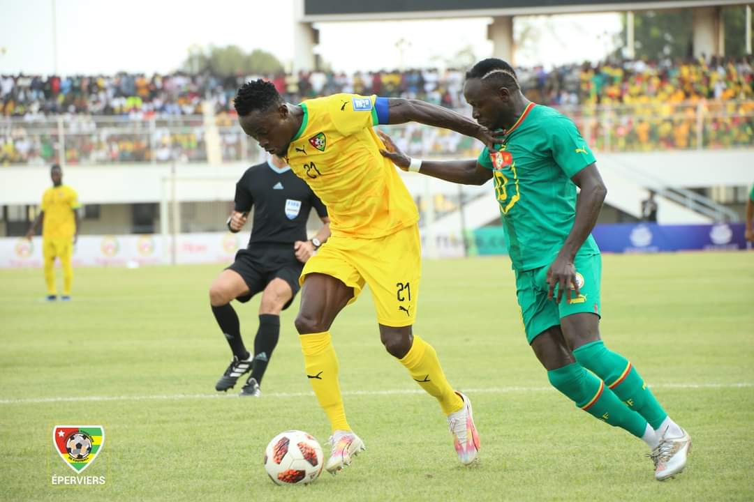 Une phase de jeu des eliminatoires de la coupe du monde contre le Senegal