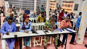 Vue partielle des participants en salle