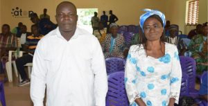 Mme Kounté, maire Doufelgou 3 et son adjoint