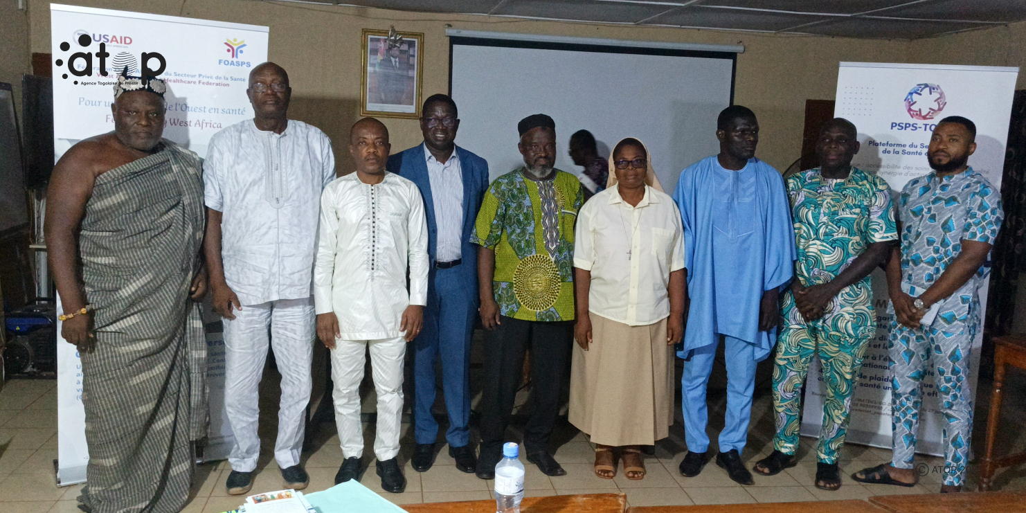 Zio/santé : l’antenne régionale de la plateforme du secteur prive de la sante au Togo installée à Tsévié 1 6 Membres du bureau installe et autres personnalites 2