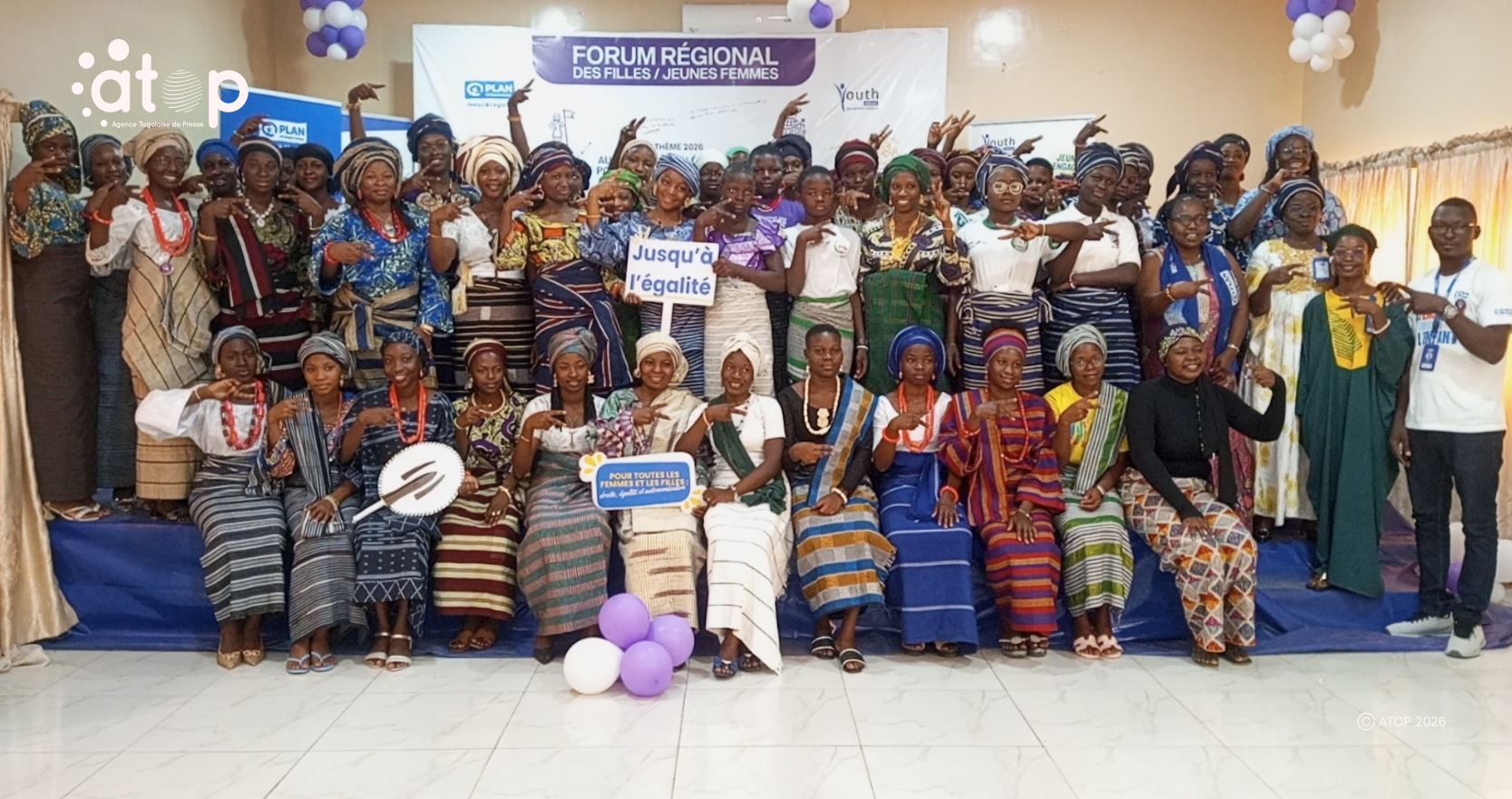 Tchaoudjo/2e forum régional des filles : Des plaidoyers et recommandations en faveur de l’égalité filles-garçons 1 23 Les participantes