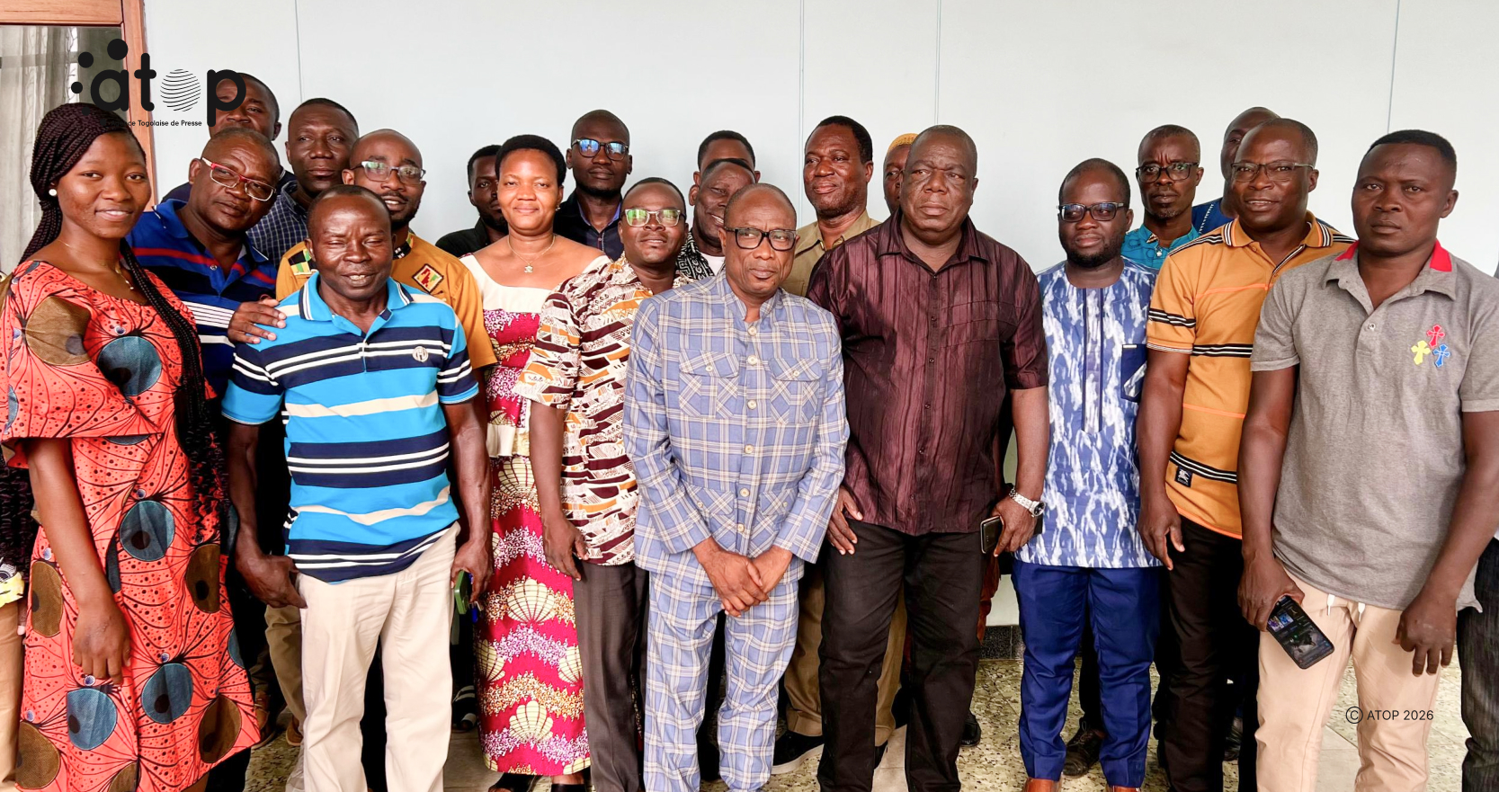 9 Les journalistes ont pose au terme de leur rencontre de briefing