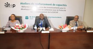 ZLECAf/Réforme de l’investissement : Le Togo outille ses cadres pour une souveraineté économique renforcée 2 M. Bedembada au milieu ouvrant les travaux