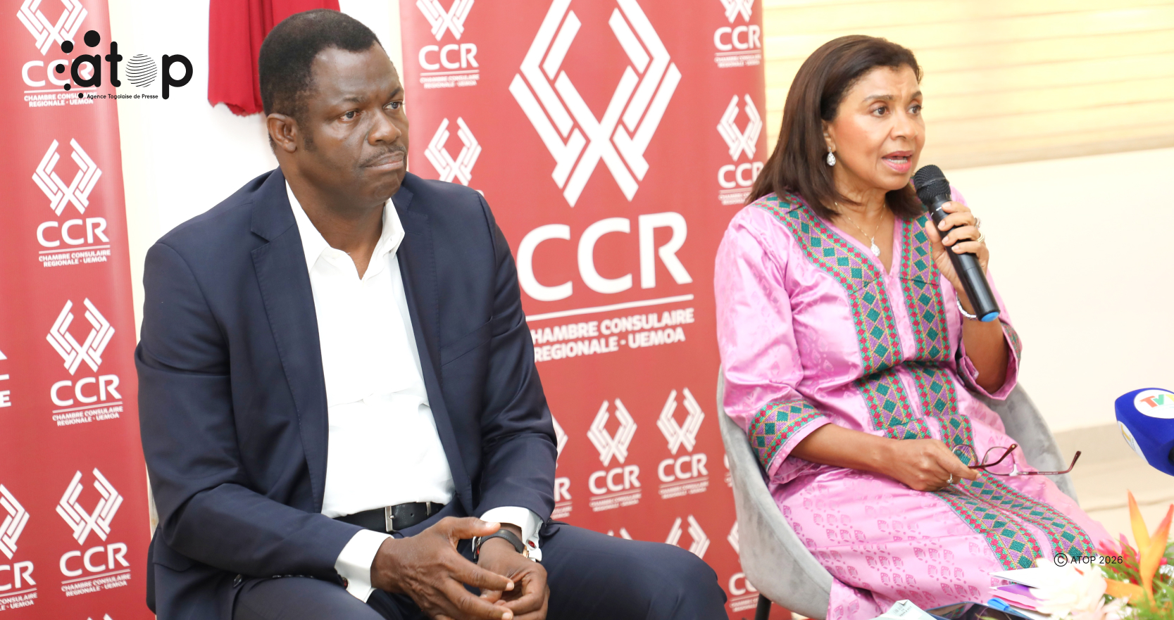La presidente du CCR UEMOA lors de sa presentation