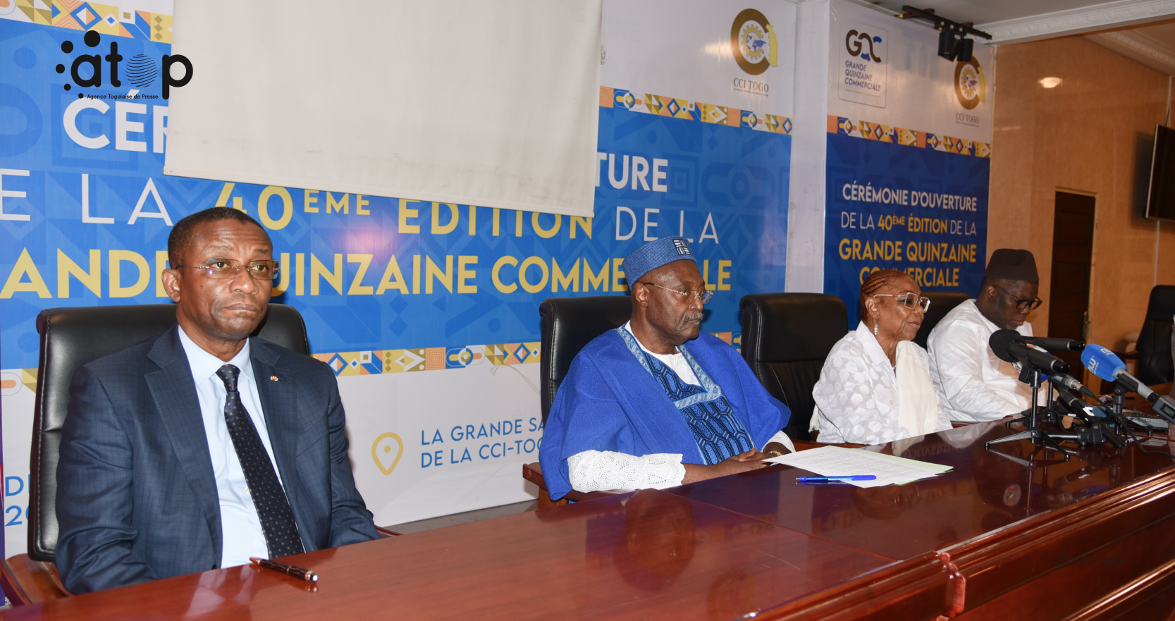 La CCI-Togo lance un projet de formation de femmes aux métiers des véhicules gros porteurs 1 Le president de la CCI Togo 2e de la gauche sadressant