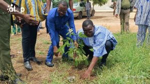 La commune Sotouboua 3 lance le processus d’élaboration de son PDC 2 23 Le prefet Pali Tchabi mettant en terre un plant