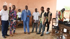 5 En veste le prefet Ekpe Kodjo Agbeko Noel et sa suite suivant loperation denregistrement a AtomeOgou4