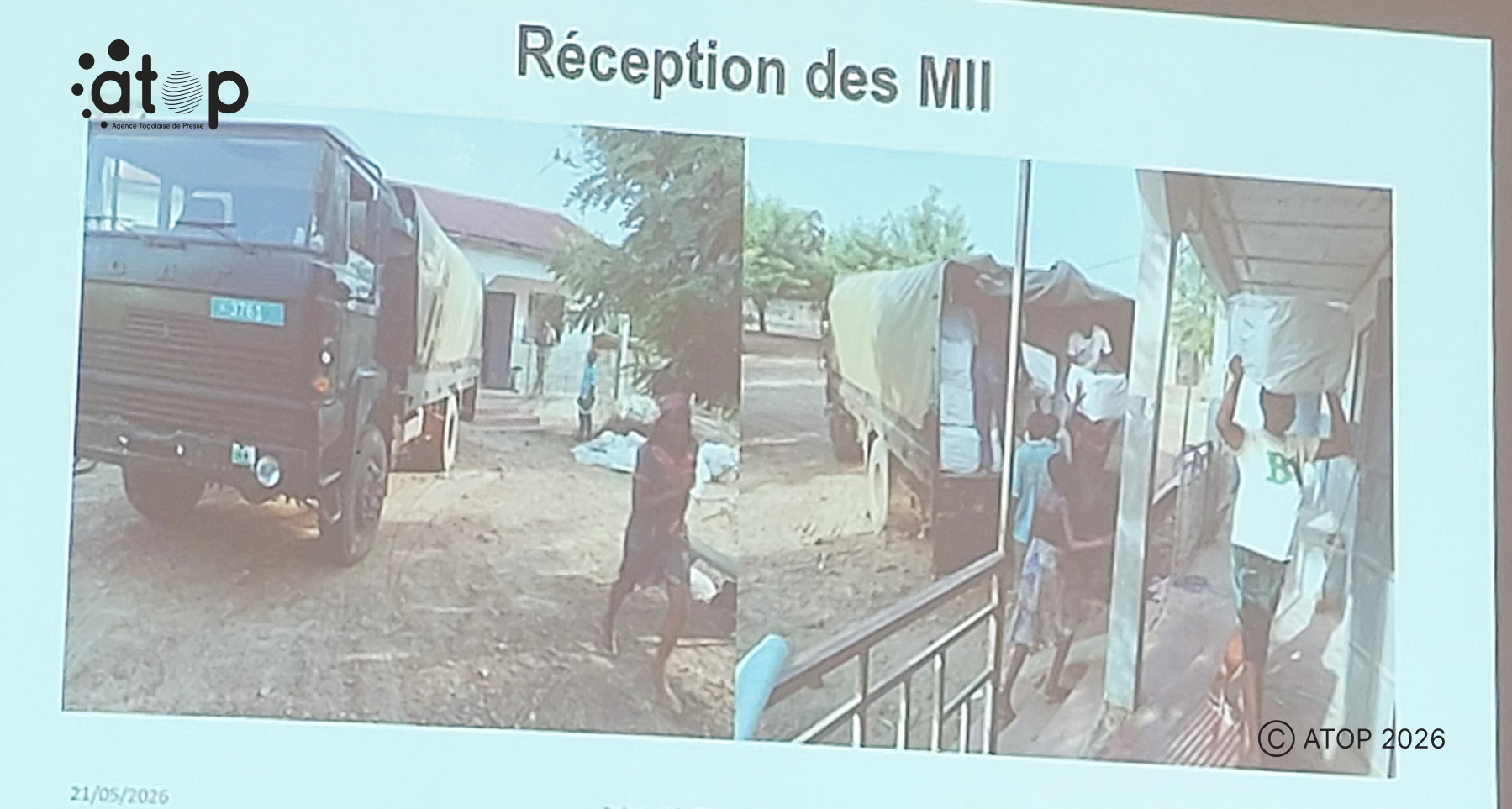 Campagne de distribution des moustiquaires : Le comité local de la Kozah s’assure du bon déroulement des préparatifs 1 18 Une sequence de la reception des ballots de MII