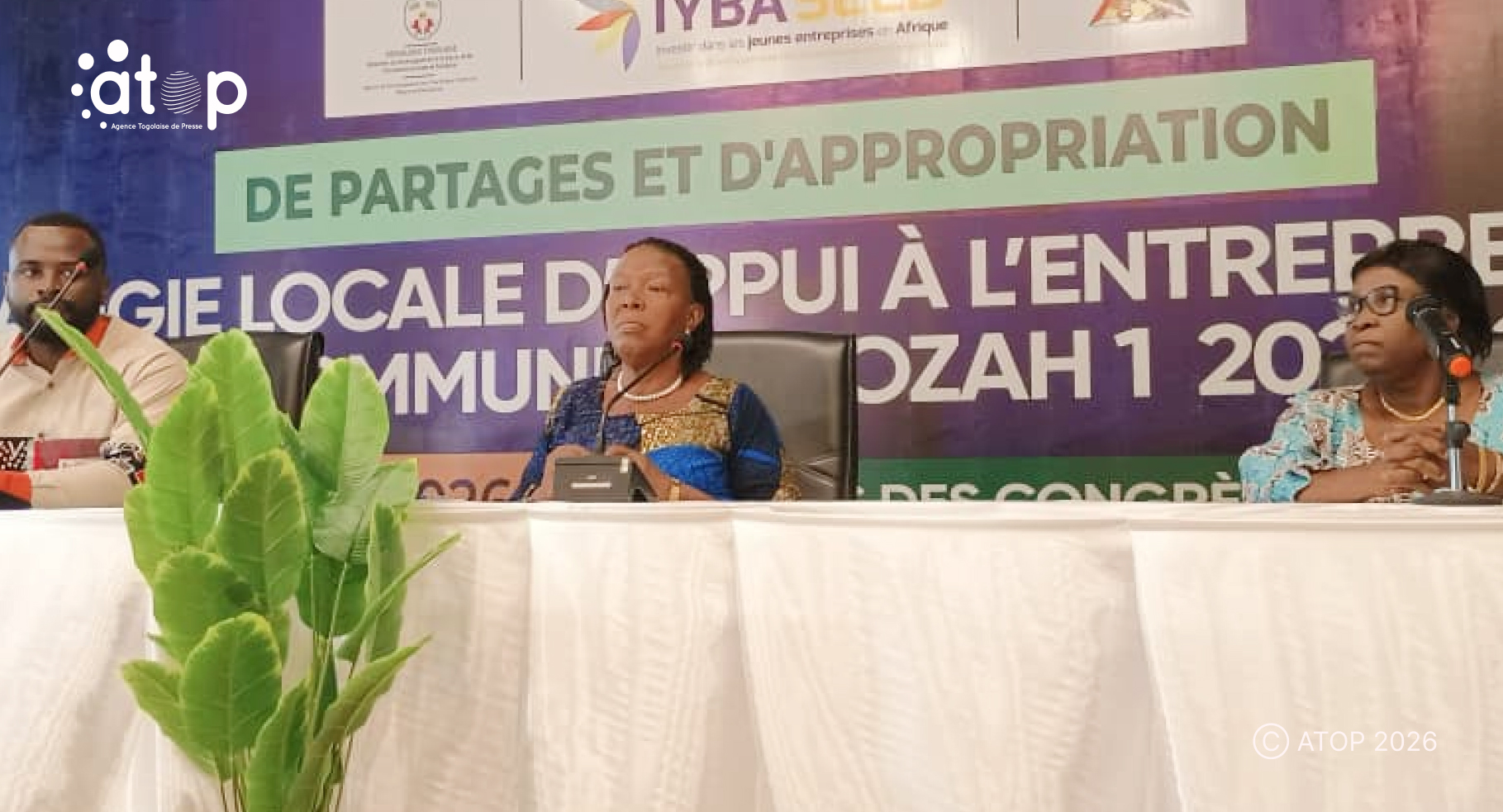 Entrepreneuriat : La commune Kozah 1 lance officiellement sa stratégie locale 1 7 Mme Kassan milieu prononcant son discours de lancment officiel