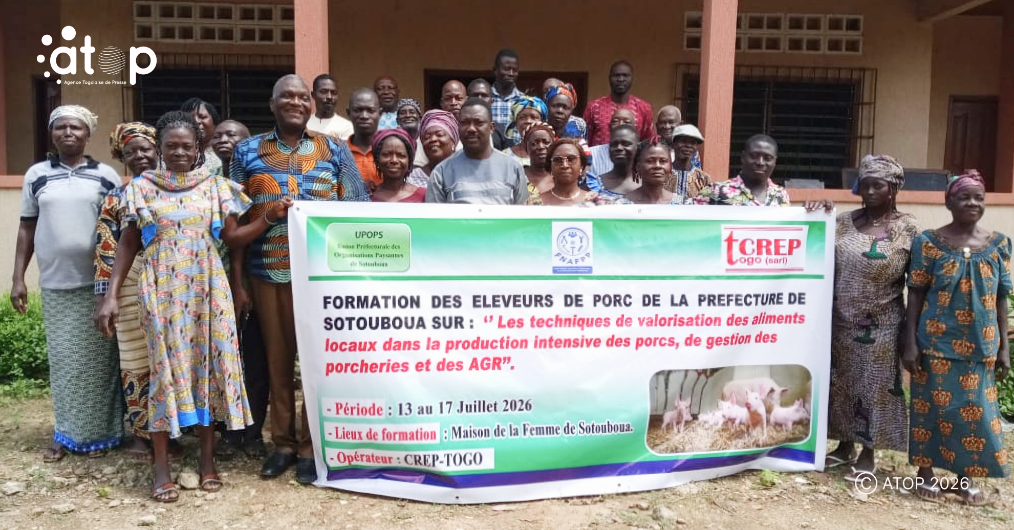 Sotouboua : Des éleveurs de porcs renforcent leurs compétences en alimentation et gestion des porcheries 1 16 Des participants