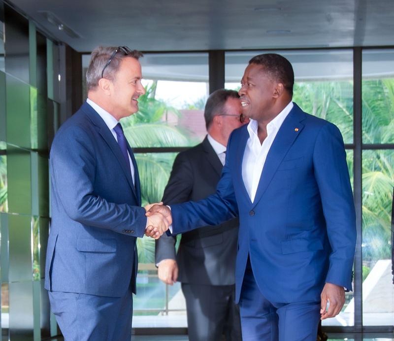Partenariat Togo Luxembourg Echanges fructueux ente Faure Gnassingbe et Xavier Bettel
