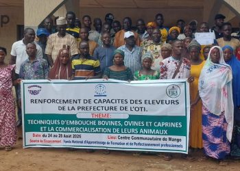Oti/améliorer la production animale : 40 éleveurs à l’école des techniques d’embouche bovines, caprines et ovines 1 Oti/améliorer la production animale : 40 éleveurs à l’école des techniques d’embouche bovines, caprines et ovines