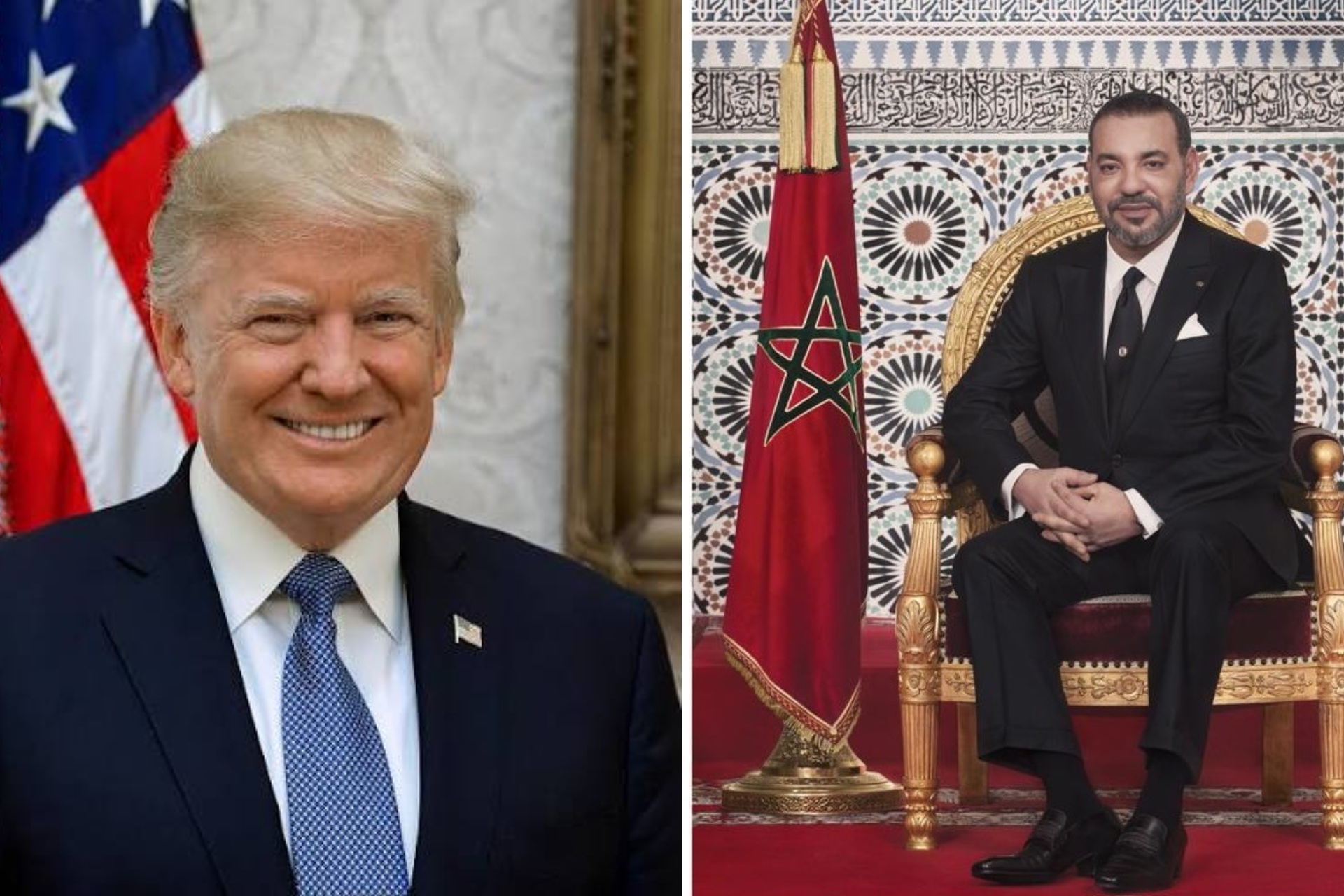 le president Trump et le roi Mohammed VI