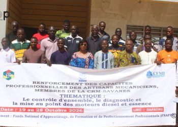 Tône/artisanat : 25 mécaniciens des Savanes en formation sur le diagnostic des moteurs